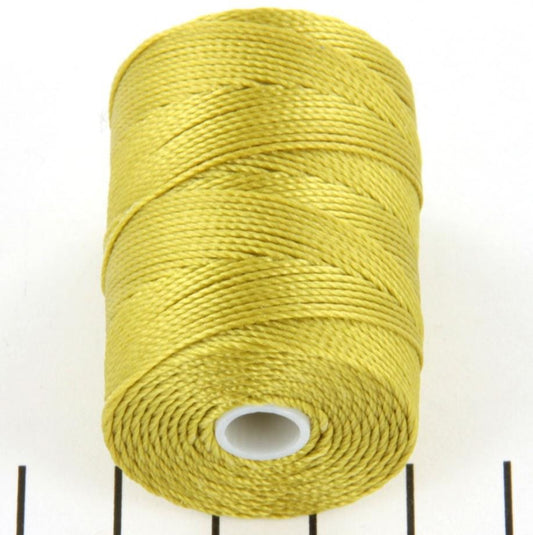 5 meters C-lon bead cord 0.5 mm Lemongrass, macrame cord light green, micro macrame nylon cord, kumihimo yarn, green C Lon thread