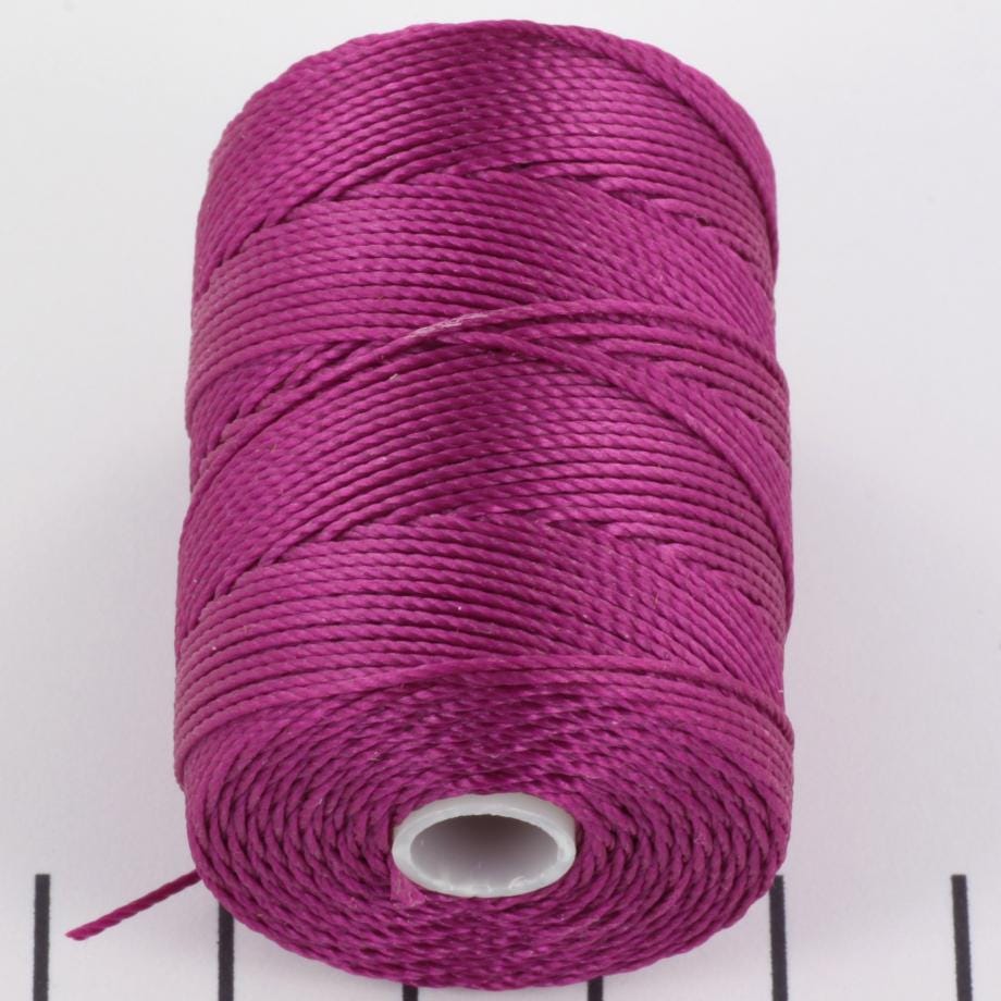 5 meters C-lon bead cord 0.5 mm light magenta, macrame cord pink, micro macrame nylon cord, kumihimo yarn, dark pink