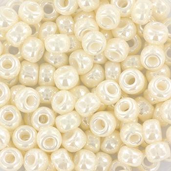 10g Miyuki seed beads 6/0, ceylon antique ivory pearl 592, japanese beads, large cream rocailles, size 4mm, pony beads