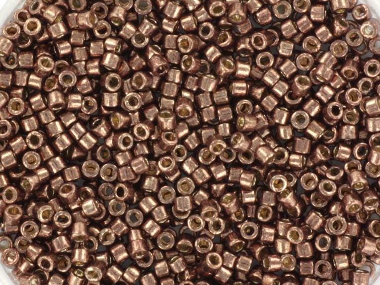 Miyuki Delica beads duracoat galvanized dark mauve, 5g 11/0 DB 1843, beads for jewelry making, beads from japan, metallic brown, dark bronze