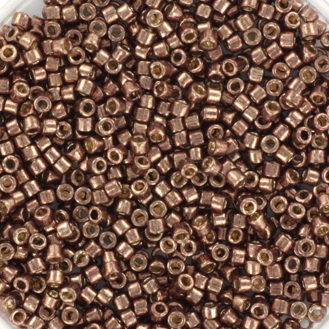 Miyuki Delica beads duracoat galvanized dark mauve, 5g 11/0 DB 1843, beads for jewelry making, beads from japan, metallic brown, dark bronze