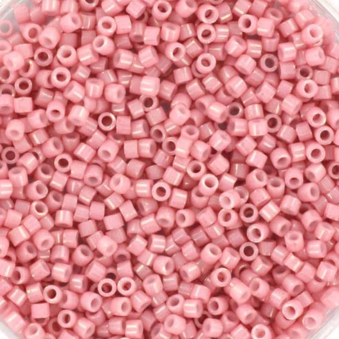 Miyuki Delica beads opaque rosewater, 5g 11/0 DB1906, cylindrical beads, 1.6mm beads, light pink Miyuki, rose color DB 1906