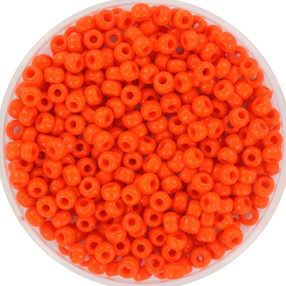 10g Miyuki seed beads 8/0, opaque orange 406, japanese beads, color orange beads, size 8 3mm, bright colors