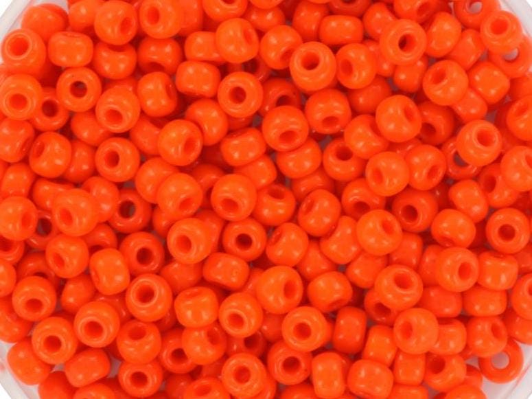 10g Miyuki seed beads 8/0, opaque orange 406, japanese beads, color orange beads, size 8 3mm, bright colors