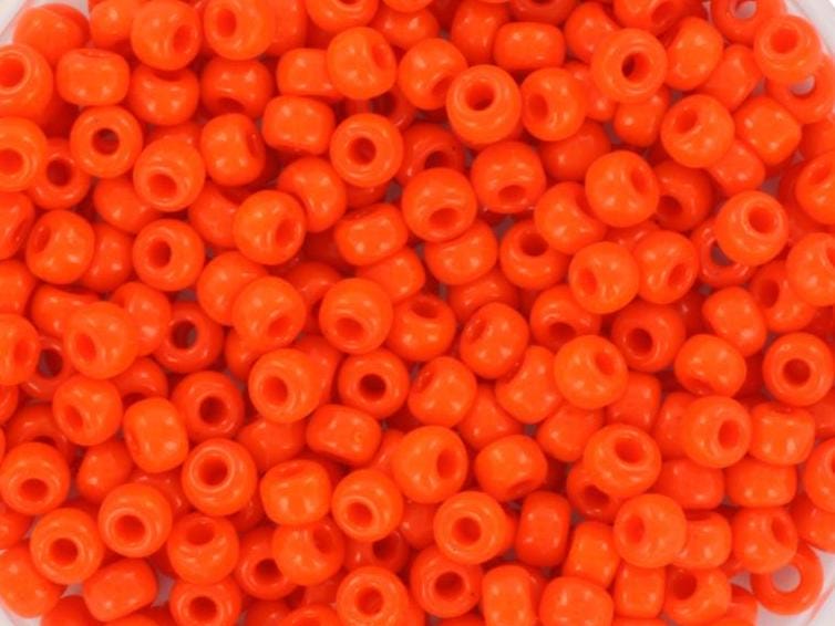 10g Miyuki seed beads 8/0, opaque orange 406, japanese beads, color orange beads, size 8 3mm, bright colors