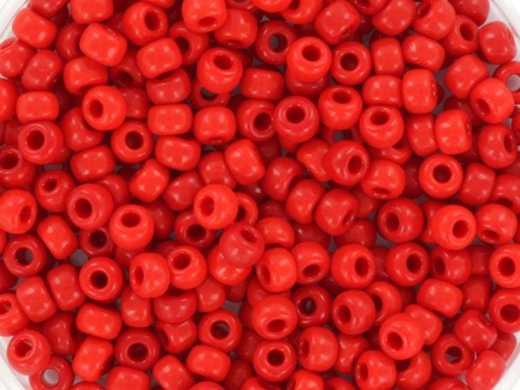 10g Miyuki seed beads 8/0, opaque red 408, japanese beads, color red beads, size 8 3mm, bright colors, red seed beads