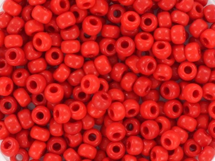 10g Miyuki seed beads 8/0, opaque red 408, japanese beads, color red beads, size 8 3mm, bright colors, red seed beads