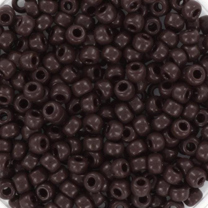 10g Miyuki seed beads 8/0, opaque chocolate 409, japanese beads, brown seed beads, size 8 3mm, bright colors, large beads