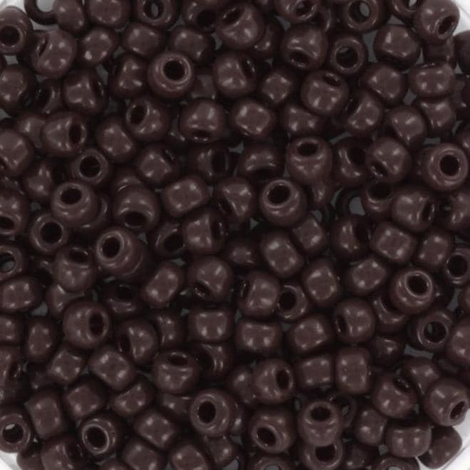 10g Miyuki seed beads 8/0, opaque chocolate 409, japanese beads, brown seed beads, size 8 3mm, bright colors, large beads