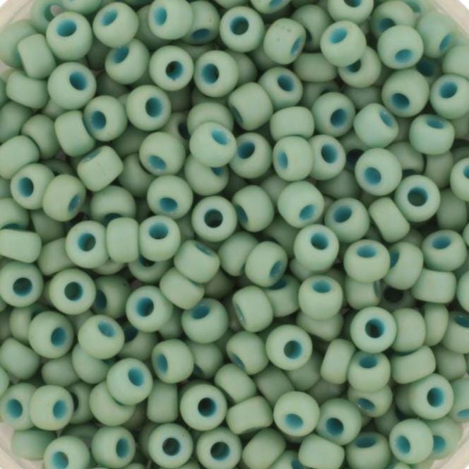 10g Miyuki seed beads 8/0, opaque matte luster sea foam 2028, japanese beads, green beads, size 3mm, pastel rocailles, Miyuki light green