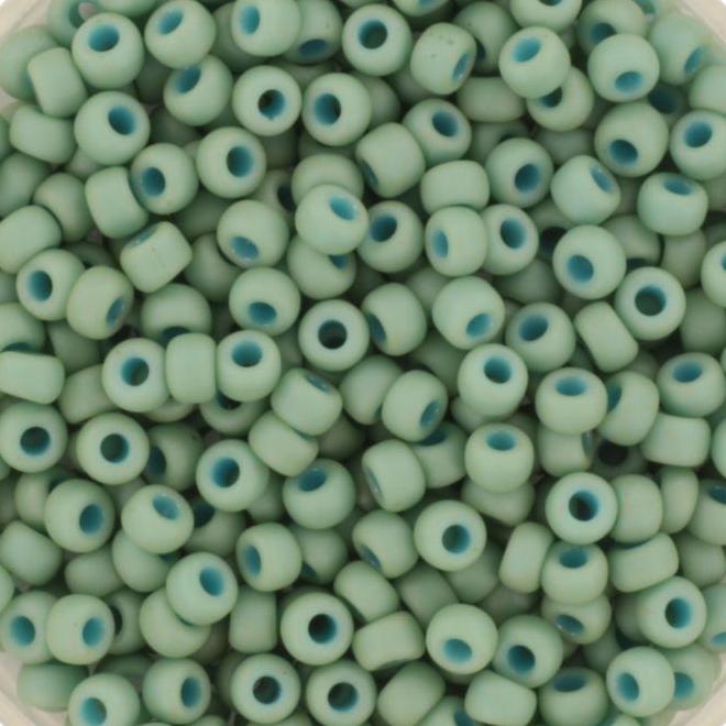 10g Miyuki seed beads 8/0, opaque matte luster sea foam 2028, japanese beads, green beads, size 3mm, pastel rocailles, Miyuki light green