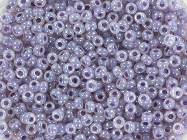 10g Miyuki seed beads 11/0, ceylon purple 525, japanese beads, blue beads, size 11 2mm, shiny rocailles, luster beads, Miyuki violet beads