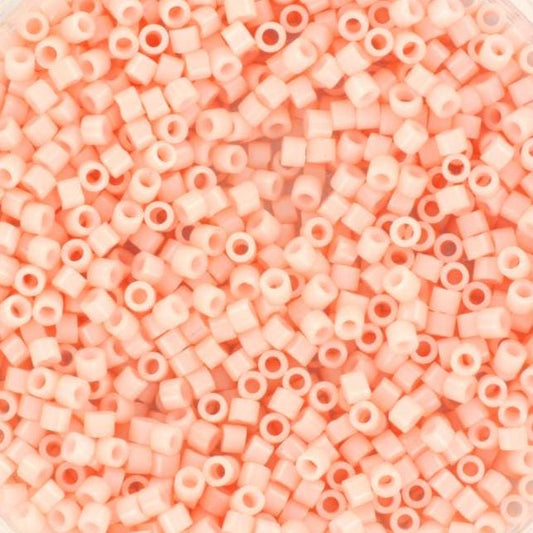 Miyuki Delica beads opaque light salmon, 5g 11/0 color DB 1493, cylindrical beads, Miyuki Delica pastel pink DB1493