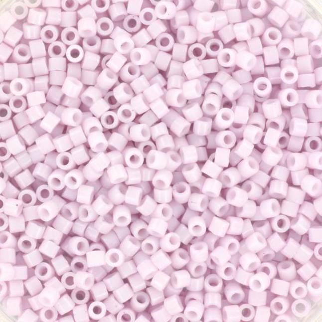 Miyuki Delica beads opaque pale rose, 5g 11/0 DB 1494, cylindrical beads, 1.6mm beads, light pink beads, Miyuki opaque pale rose DB1494