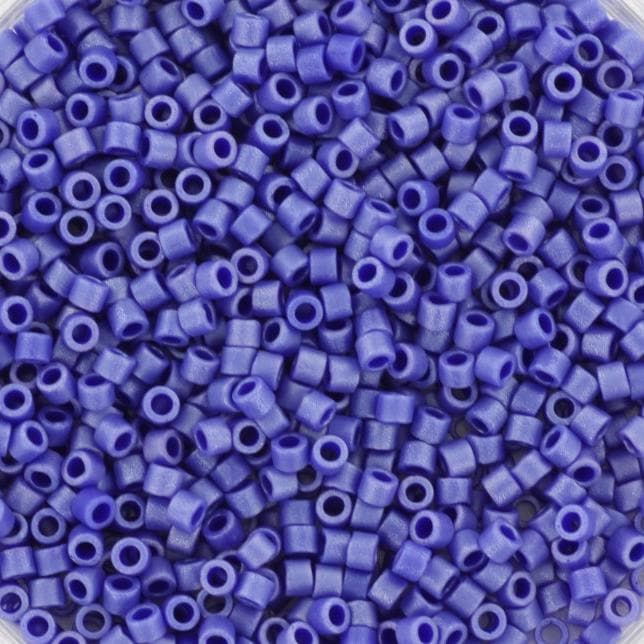 Miyuki Delica beads opaque matte luster cobalt blue, 5g 11/0 DB361, cylindrical beads, blue Miyuki, color DB 361, dark blue