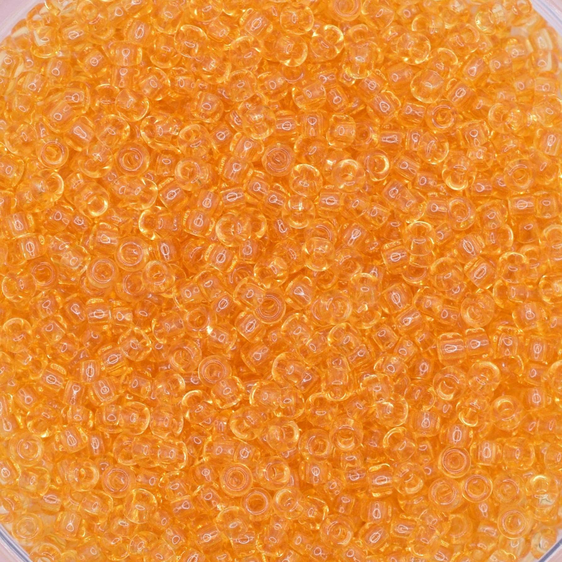 5g Toho seed beads 15/0, Transparent light topaz, TR-15-2, japanese beads, orange beads, size 15 seed beads, tiny beads, Toho round beads