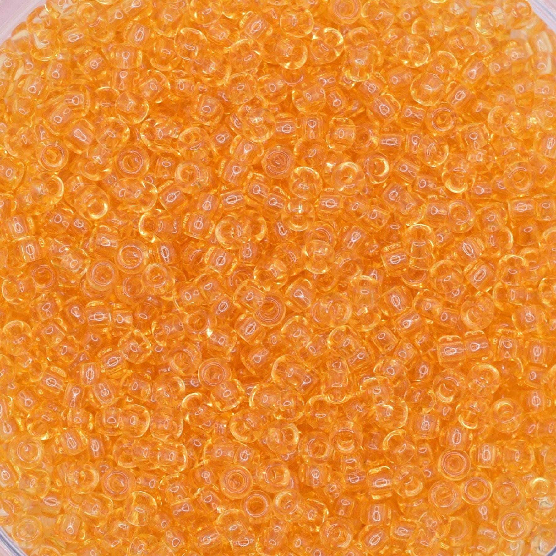 5g Toho seed beads 15/0, Transparent light topaz, TR-15-2, japanese beads, orange beads, size 15 seed beads, tiny beads, Toho round beads