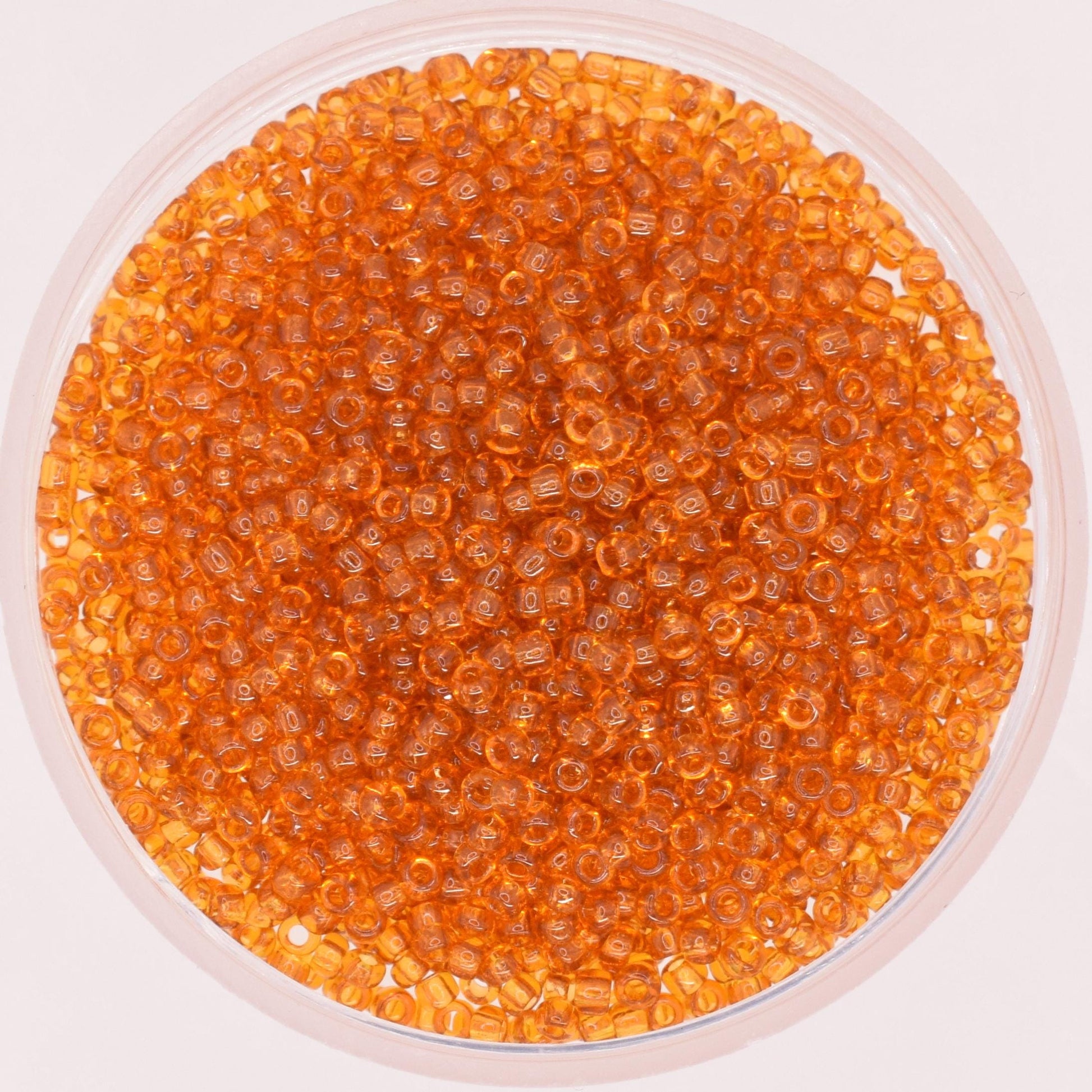 5g Toho seed beads 15/0, Transparent topaz, TR-15-2C, japanese beads, orange beads, size 15 seed beads, tiny beads, Toho round beads