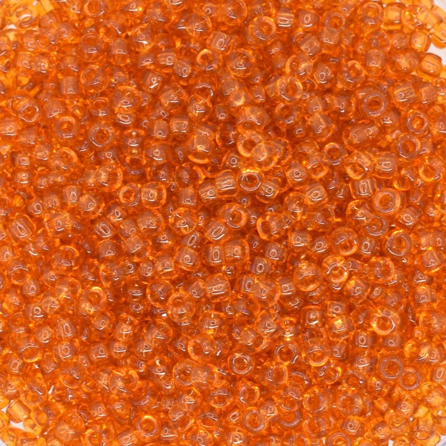 5g Toho seed beads 15/0, Transparent topaz, TR-15-2C, japanese beads, orange beads, size 15 seed beads, tiny beads, Toho round beads