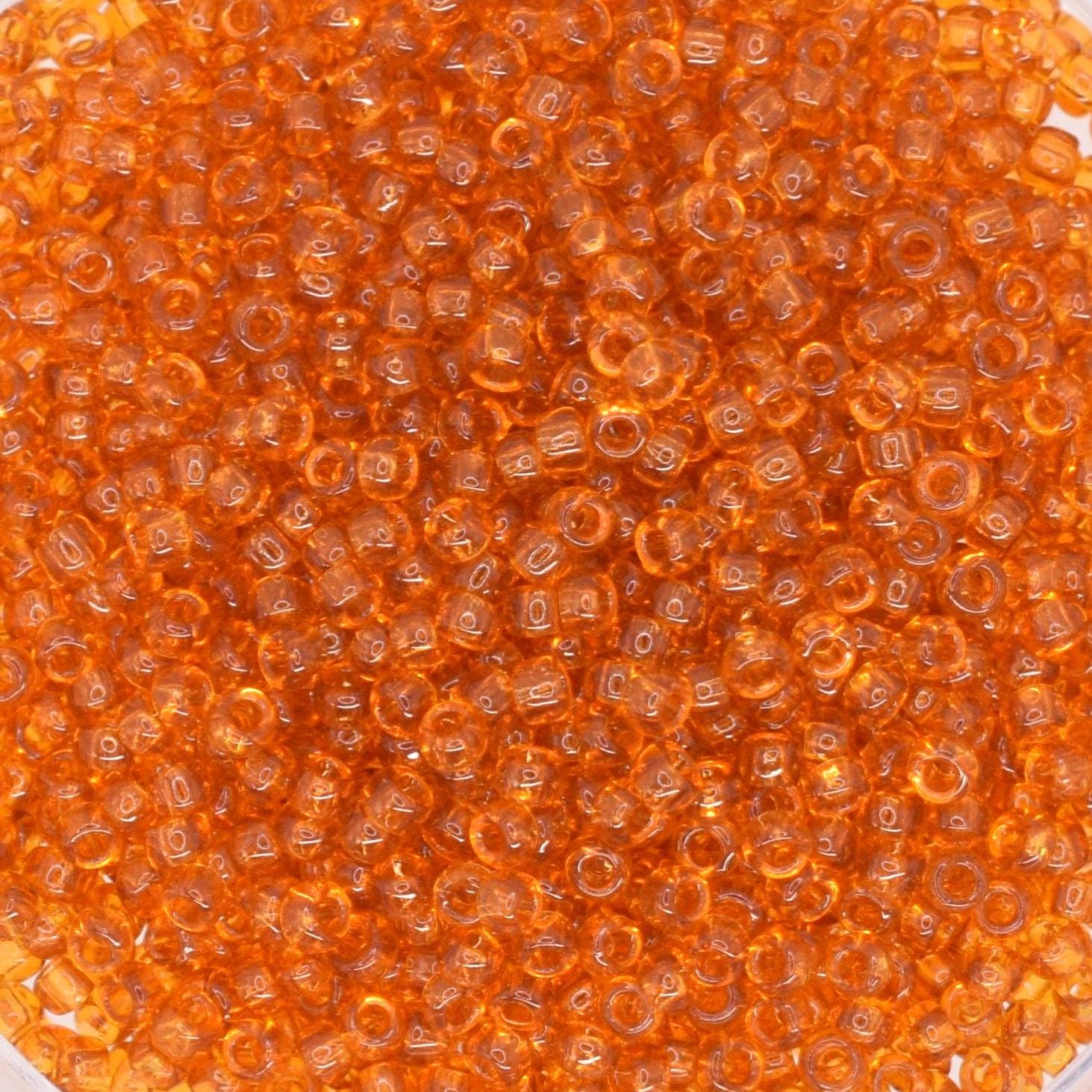 5g Toho seed beads 15/0, Transparent topaz, TR-15-2C, japanese beads, orange beads, size 15 seed beads, tiny beads, Toho round beads