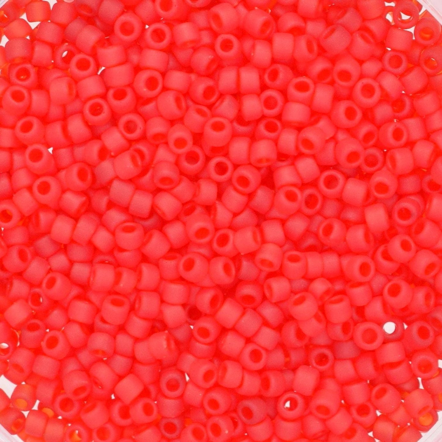 5g Toho seed beads 15/0, Transparent Frosted Ruby, TR-15-5CF, japanese beads, red matte beads, size 15 seed beads, tiny beads, Toho round