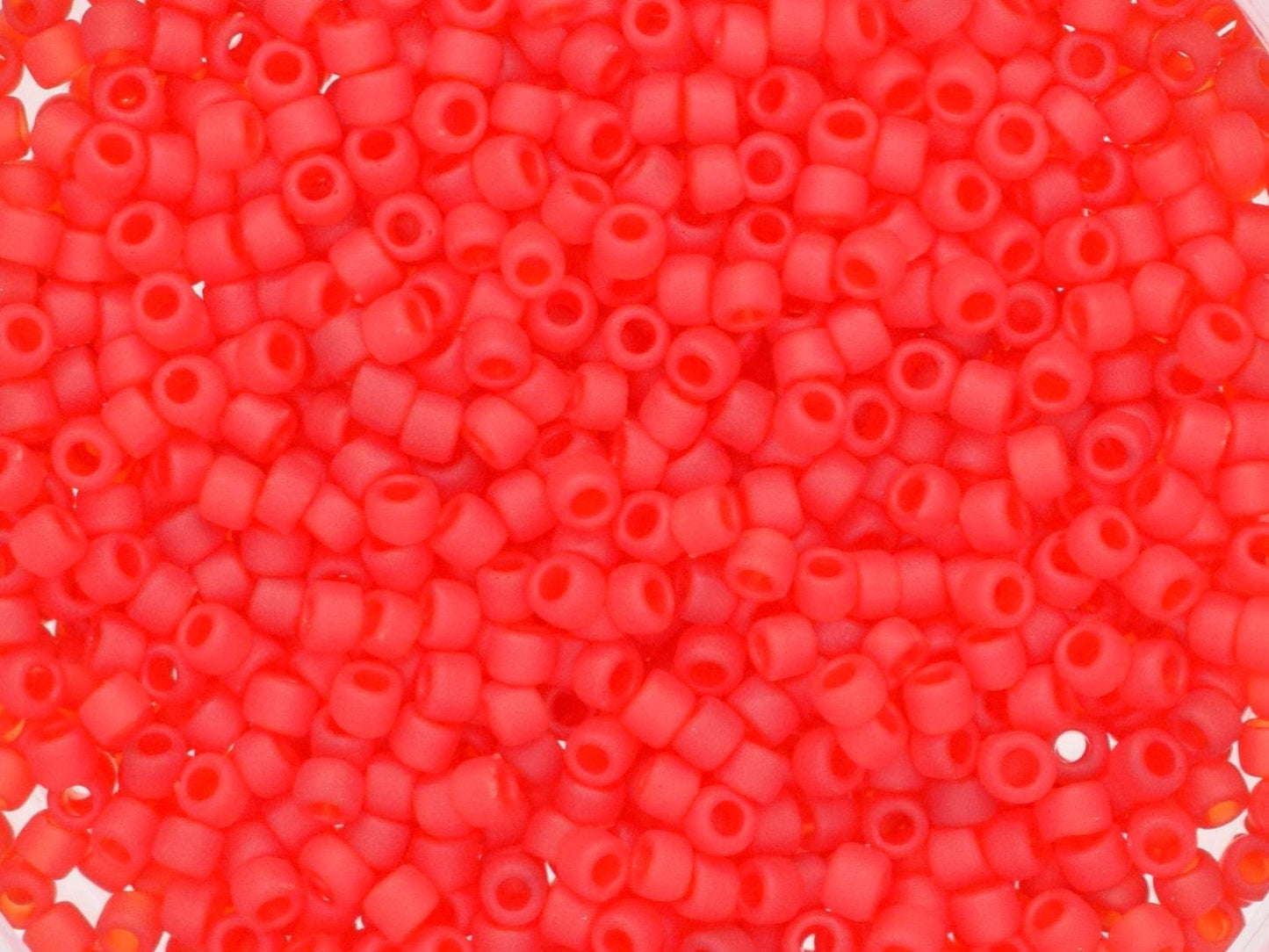 5g Toho seed beads 15/0, Transparent Frosted Ruby, TR-15-5CF, japanese beads, red matte beads, size 15 seed beads, tiny beads, Toho round