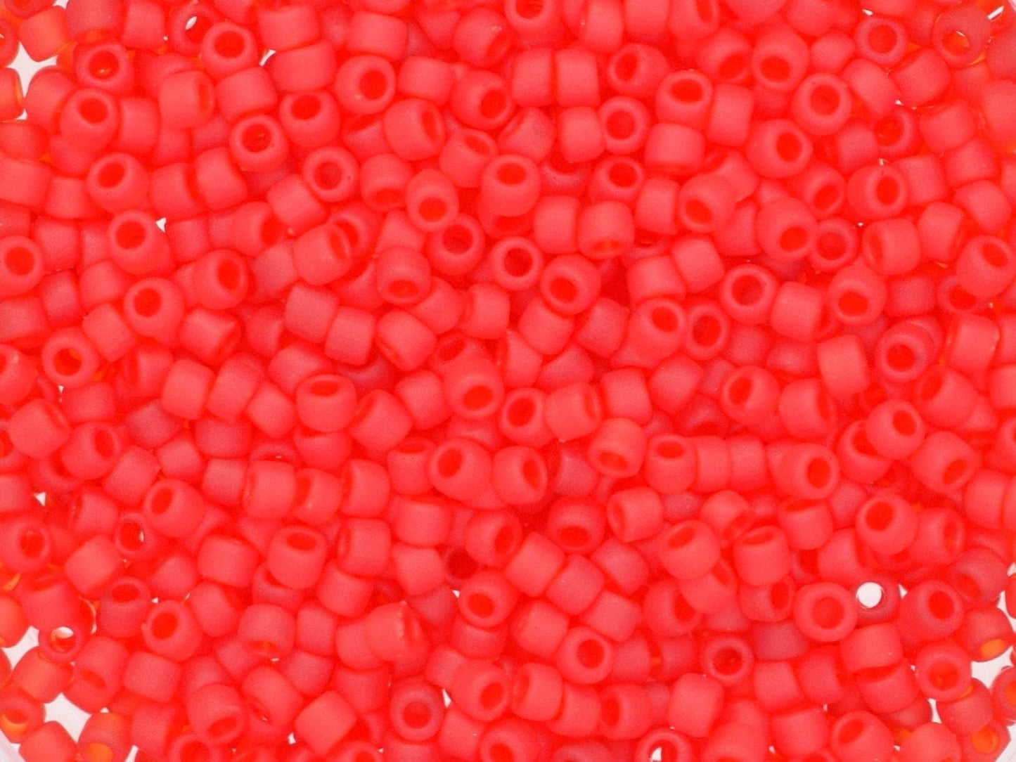 5g Toho seed beads 15/0, Transparent Frosted Ruby, TR-15-5CF, japanese beads, red matte beads, size 15 seed beads, tiny beads, Toho round