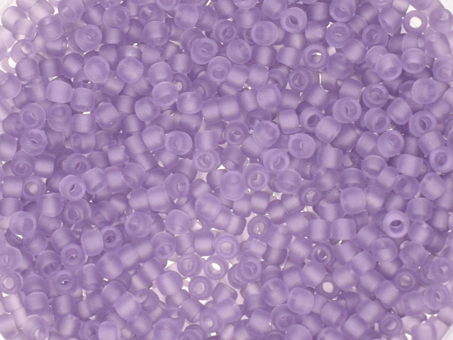 5g Toho seed beads 15/0, Transparent frosted sugar plum, TR-15-19F, japanese beads, transparent purple, tiny beads, Toho round, matte violet