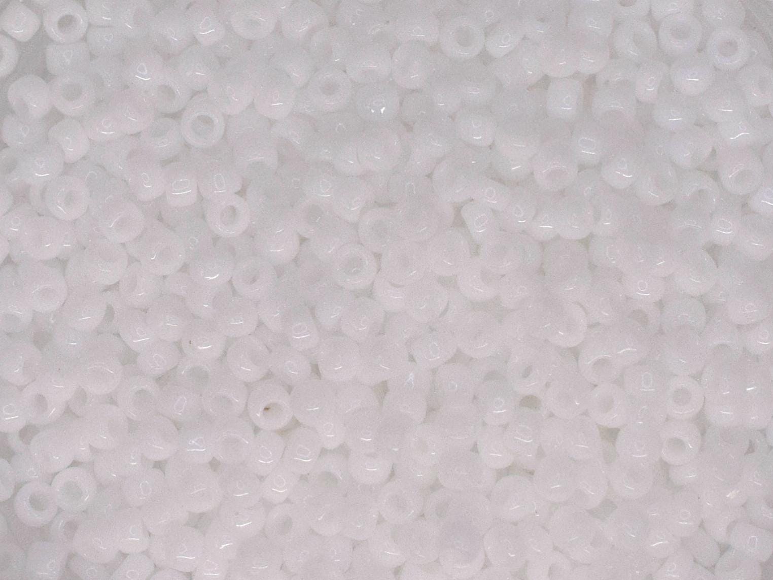 5g Toho seed beads 15/0, Opaque white, TR-15-41, japanese beads, tiny beads, Toho round white