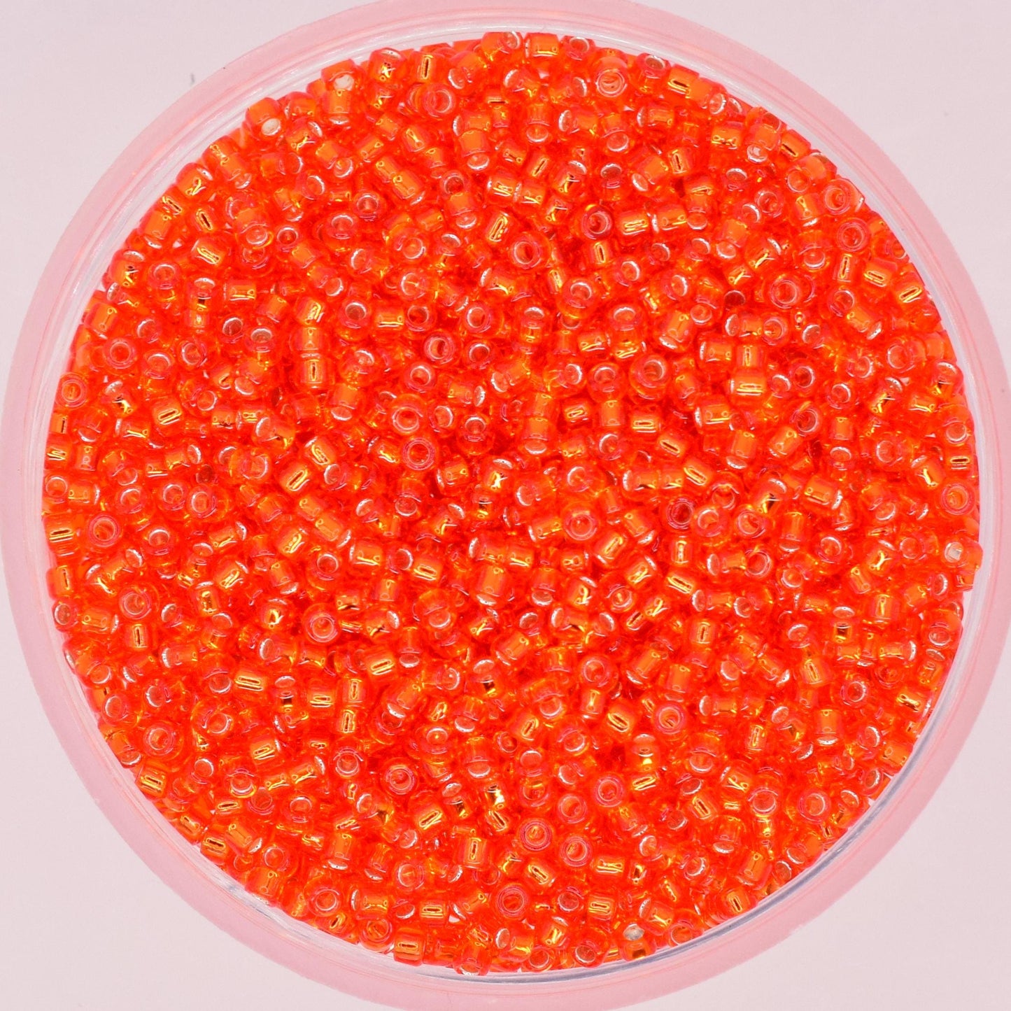 5g Toho seed beads 15/0, Silverlined light siam ruby, TR-15-25, japanese beads, transparent red, tiny beads, Toho round, bright red rocaille