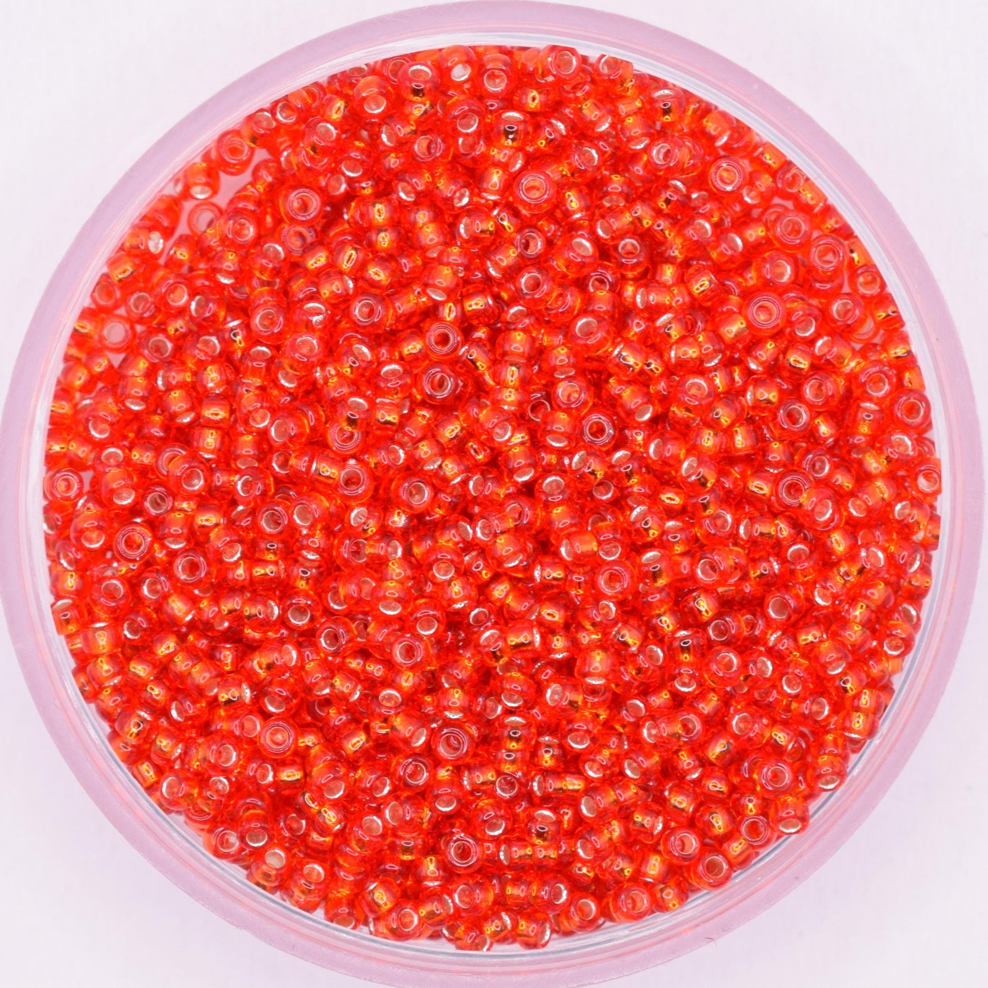 5g Toho seed beads 15/0, Silverlined siam ruby, TR-15-25B, japanese beads, transparent red, tiny beads, Toho round, bright red rocaille