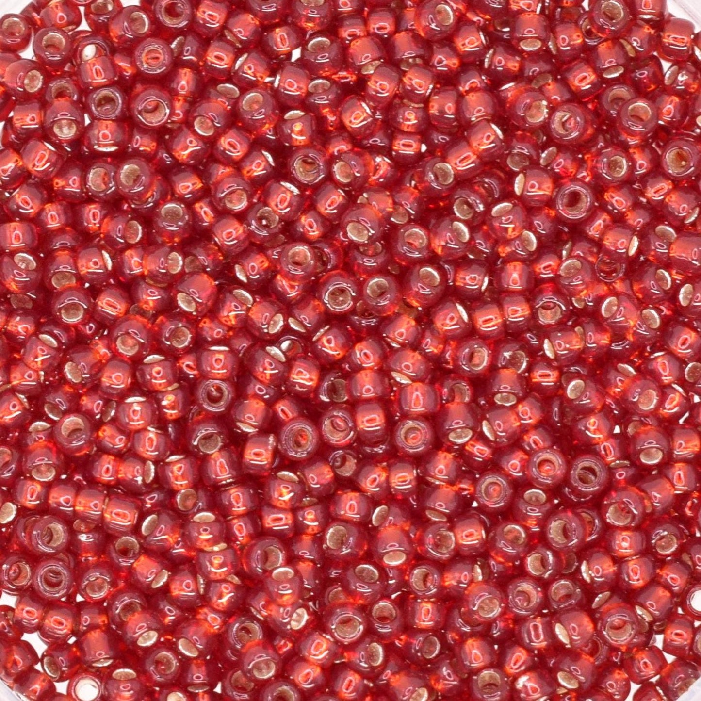 5g Toho seed beads 15/0, Silverlined garnet, TR-15-25D, japanese beads, transparent red, tiny beads, Toho round, dark red rocailles