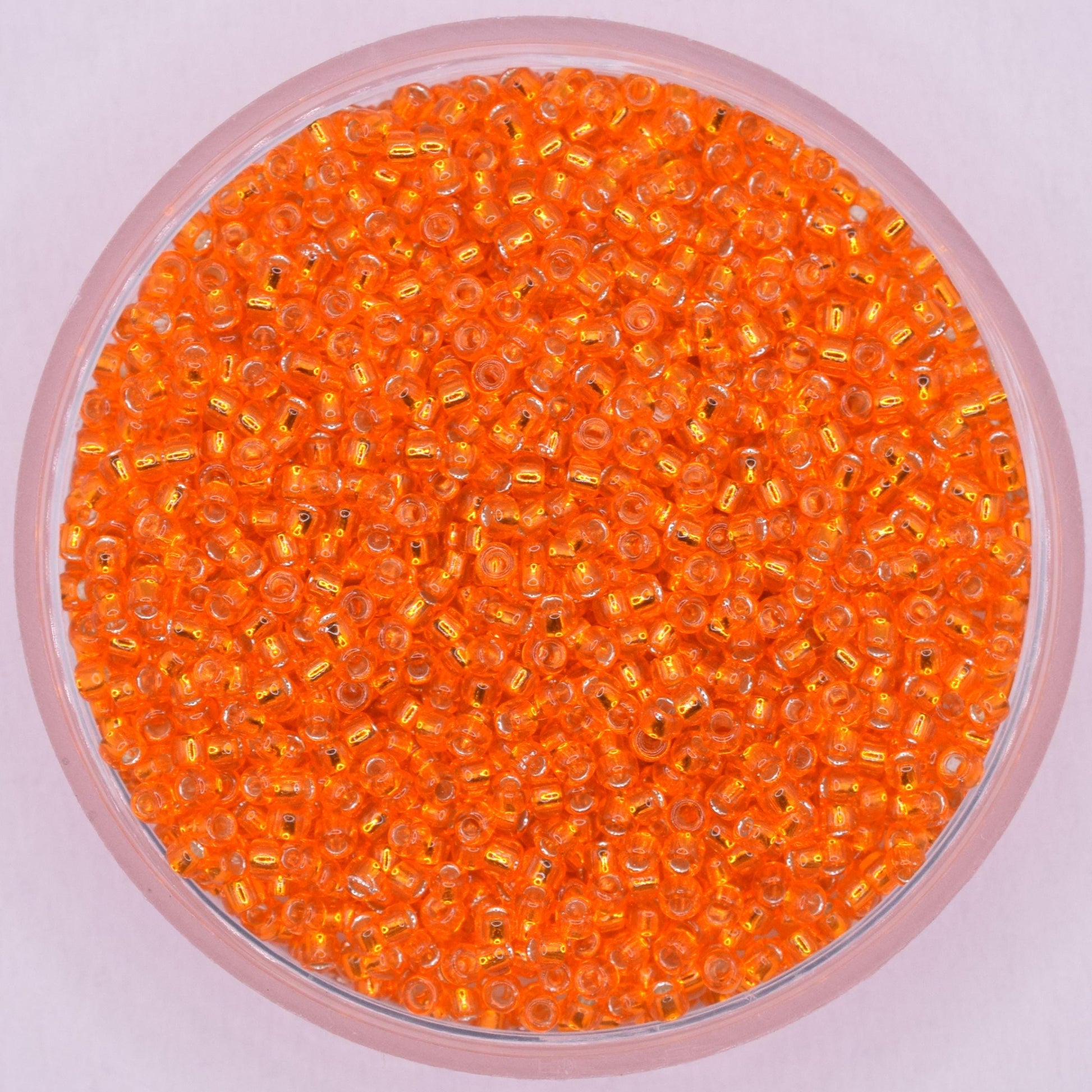 5g Toho seed beads 15/0, Silverlined hyacinth, TR-15-30B, japanese beads, transparent orange, tiny beads, Toho round, orange rocailles