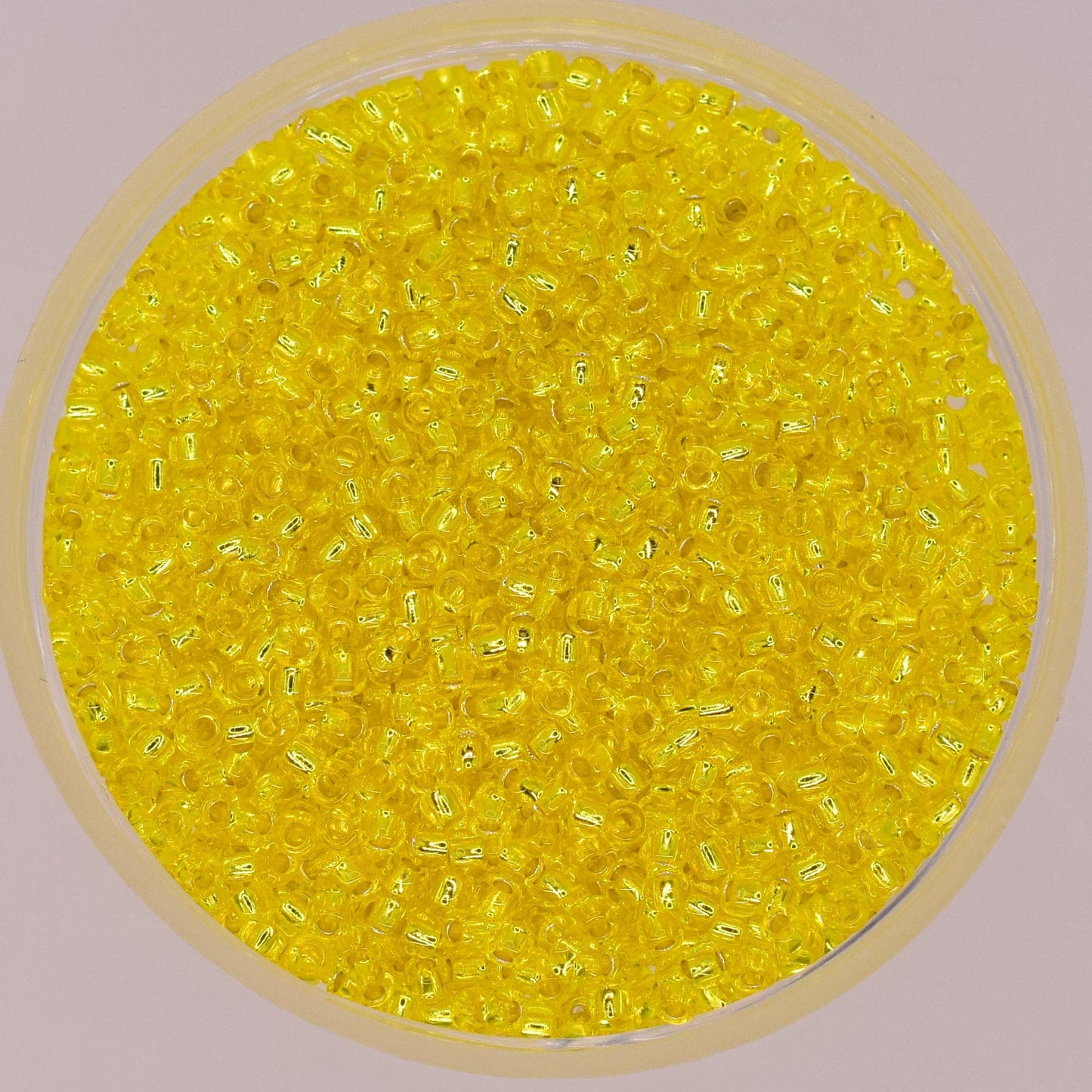 5g Toho seed beads 15/0, Silverlined lemon, TR-15-32, japanese beads, transparent yellow, tiny beads, Toho round, yellow rocailles