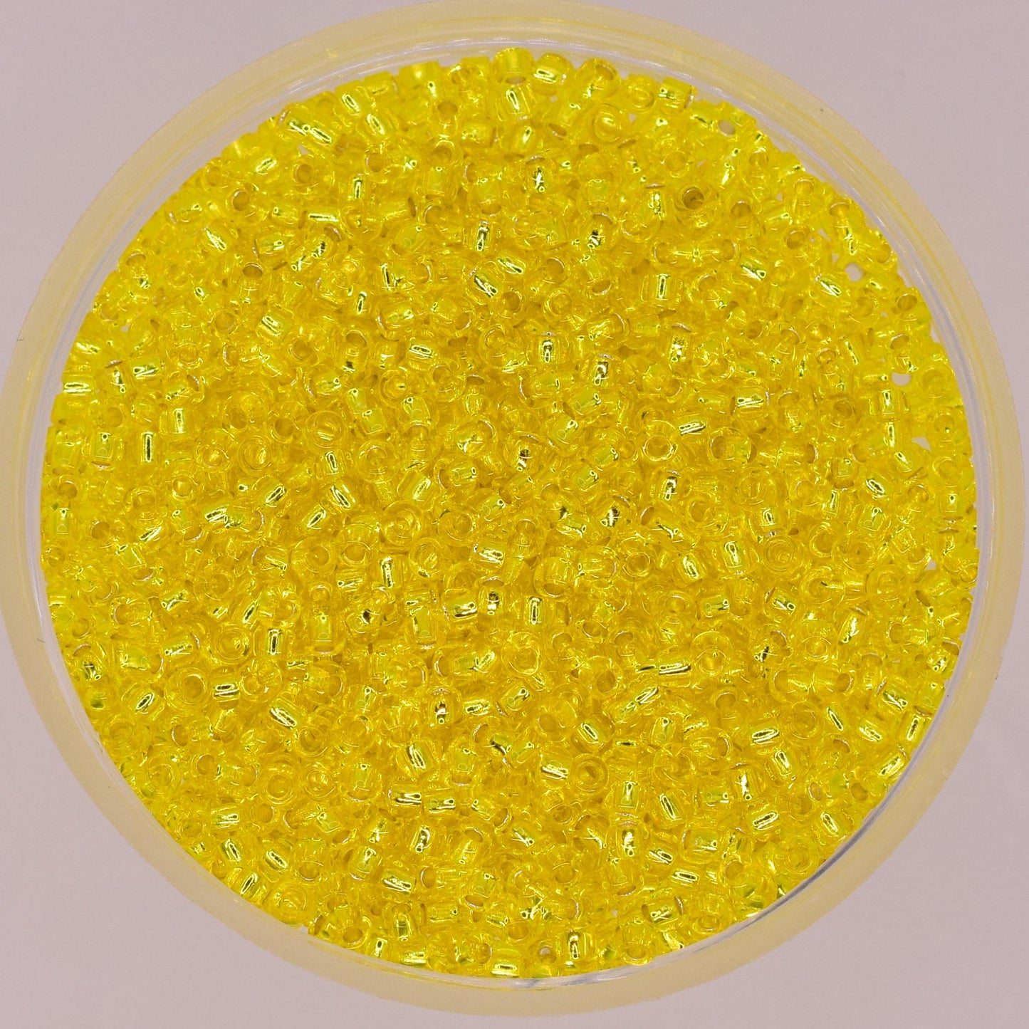 5g Toho seed beads 15/0, Silverlined lemon, TR-15-32, japanese beads, transparent yellow, tiny beads, Toho round, yellow rocailles