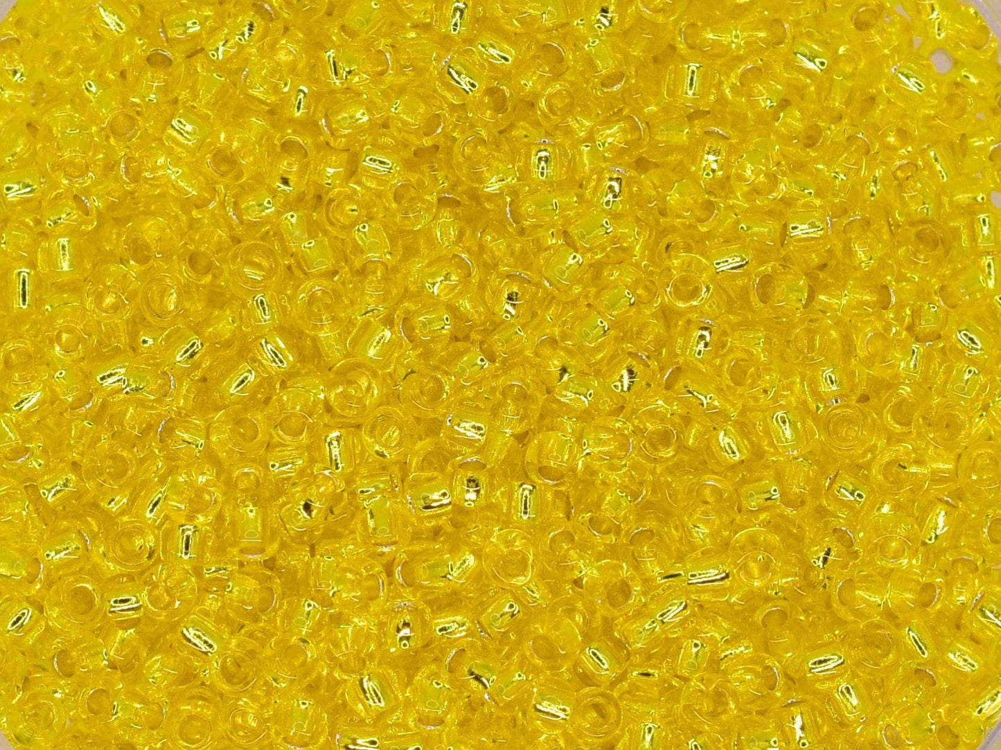 5g Toho seed beads 15/0, Silverlined lemon, TR-15-32, japanese beads, transparent yellow, tiny beads, Toho round, yellow rocailles