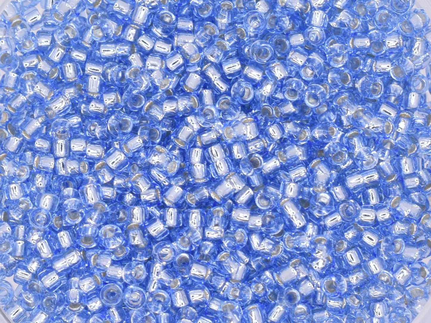 5g Toho seed beads 15/0, Silverlined light sapphire, TR-15-33, japanese beads, transparent blue, tiny beads, Toho round, light blue rocaille