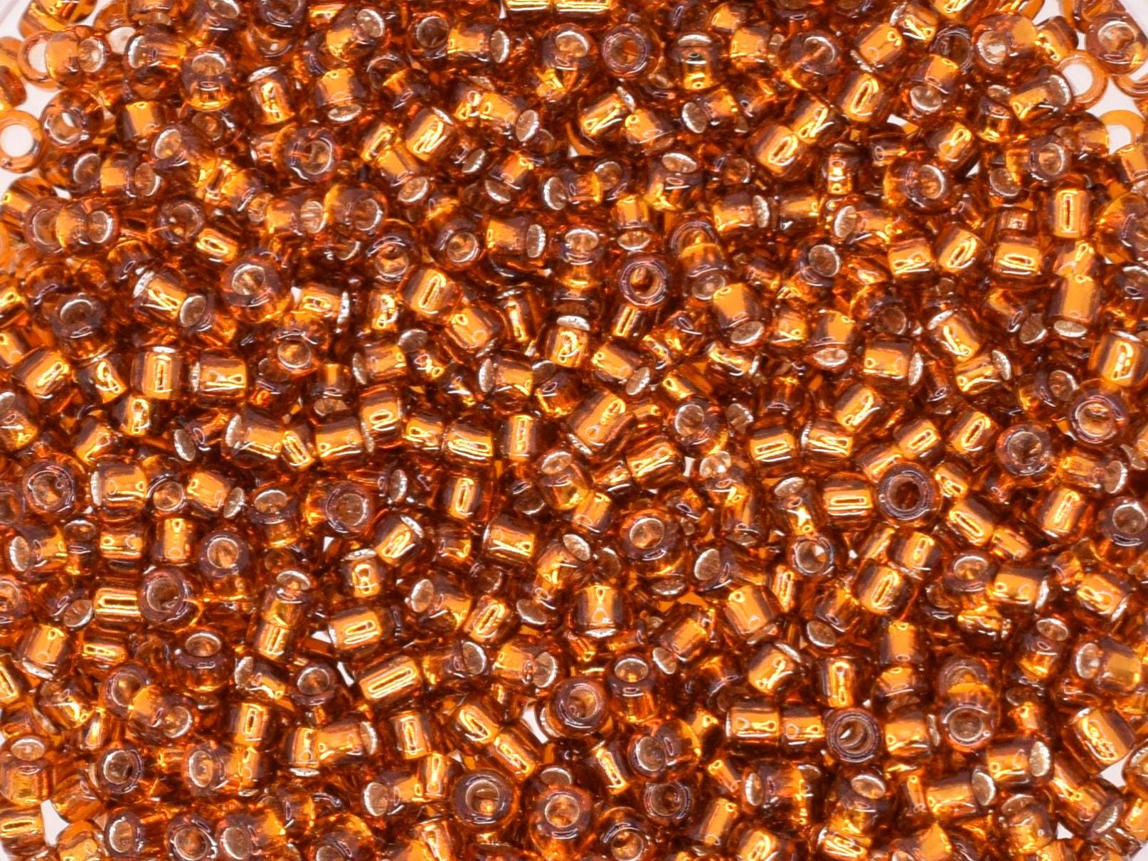 5g Toho seed beads 15/0, Silverlined smoky topaz, TR-15-34, japanese beads, transparent brown, tiny beads, Toho round, brown rocailles