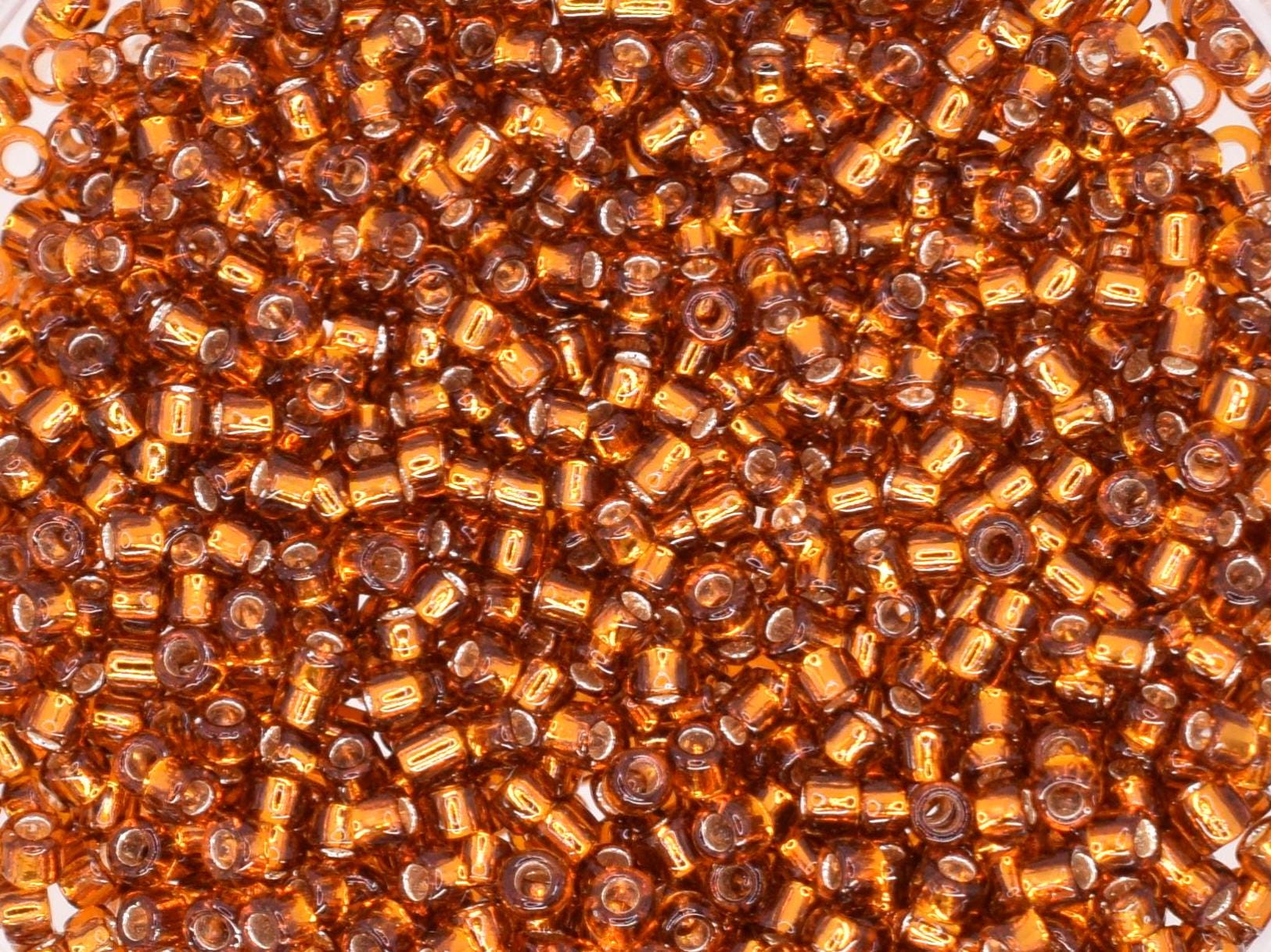 5g Toho seed beads 15/0, Silverlined smoky topaz, TR-15-34, japanese beads, transparent brown, tiny beads, Toho round, brown rocailles