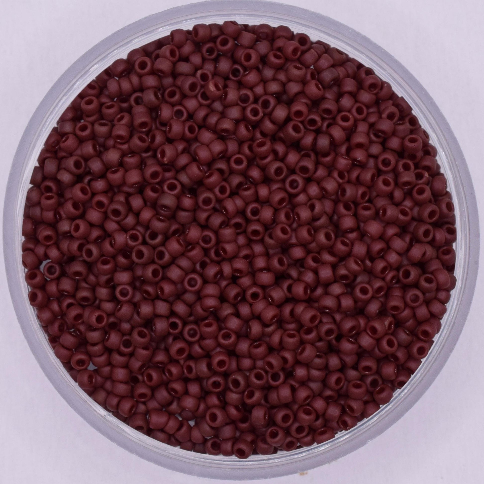 5g Toho seed beads 15/0, Opaque frosted oxblood, TR-15-46F, japanese beads, matte brown beads, tiny beads, Toho brown seed beads