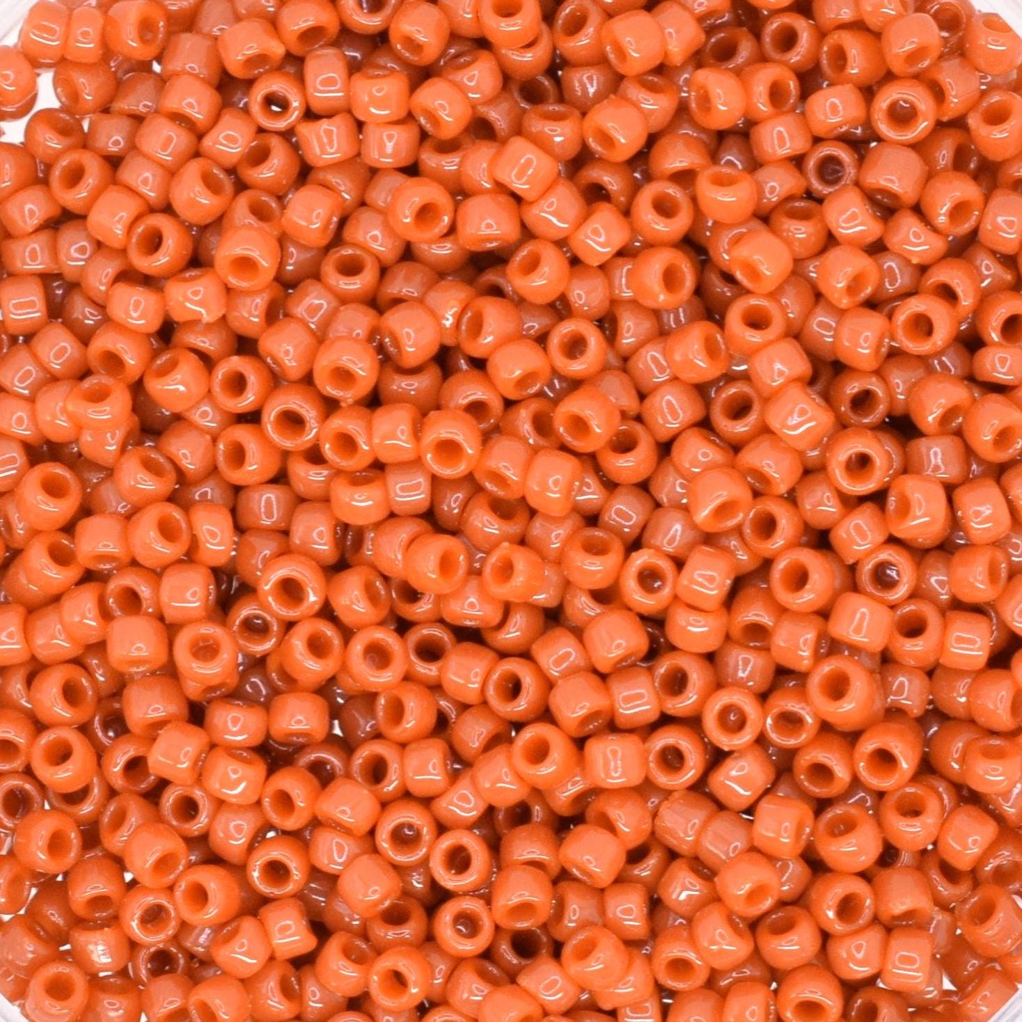 5g Toho seed beads 15/0, Opaque terracotta, TR-15-46L, japanese beads, light brown beads, tiny beads, Toho red brown seed beads