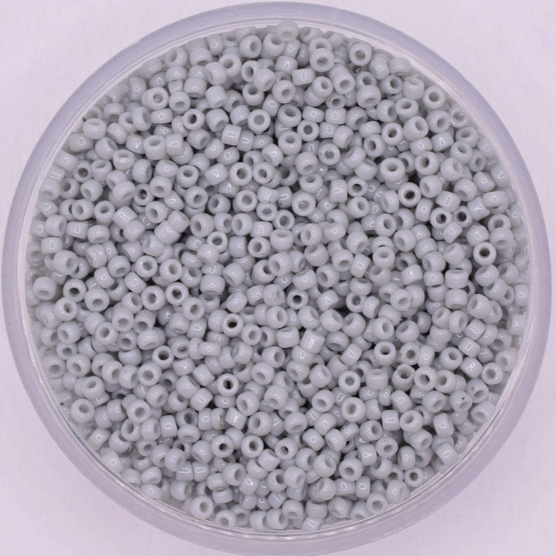 5g Toho seed beads 15/0, Opaque gray, TR-15-53, japanese beads, gray beads, tiny beads, Toho gray seed beads