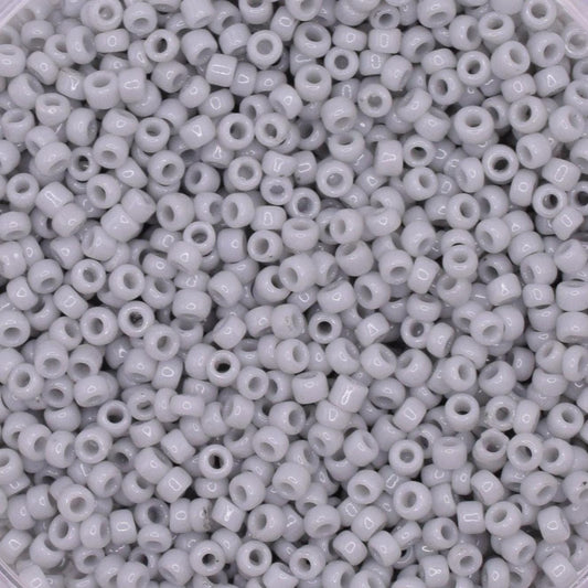 5g Toho seed beads 15/0, Opaque gray, TR-15-53, japanese beads, gray beads, tiny beads, Toho gray seed beads