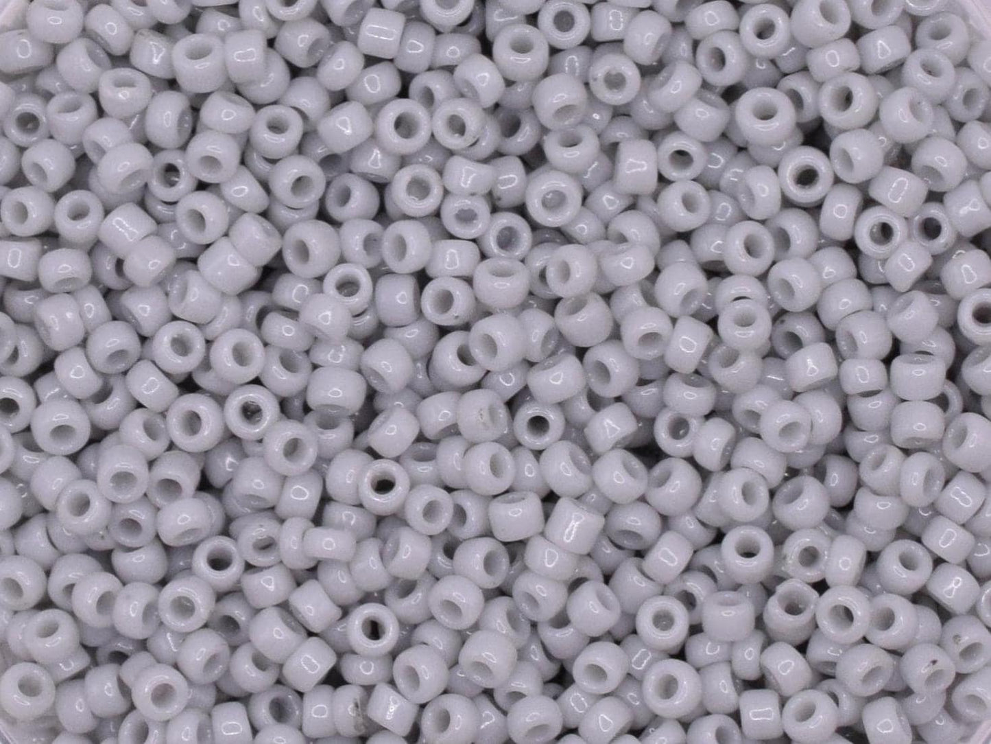 5g Toho seed beads 15/0, Opaque gray, TR-15-53, japanese beads, gray beads, tiny beads, Toho gray seed beads