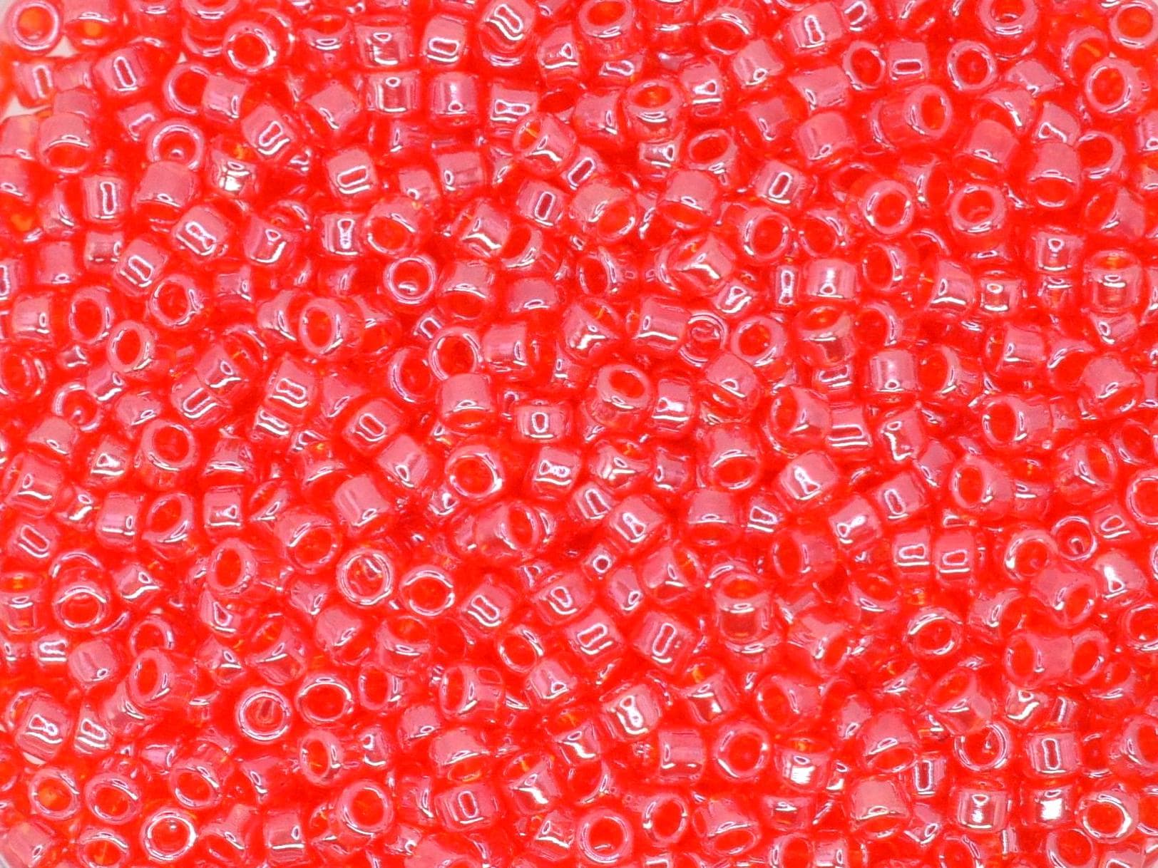 5g Toho seed beads 15/0, Transparent lustered siam ruby, TR-15-109B, japanese beads, red beads, tiny beads, Toho red seed beads