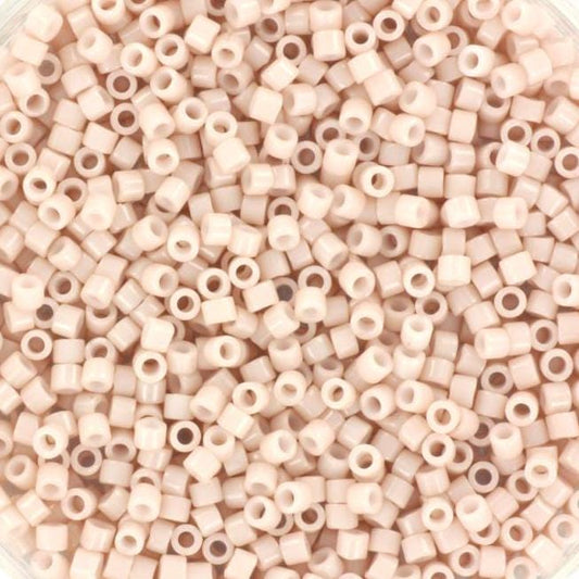 Miyuki Delica beads opaque champagne, 5g 11/0 DB 1495, cylindrical beads, 1.6mm beads, light beige beads, Miyuki opaque pale rose DB1495