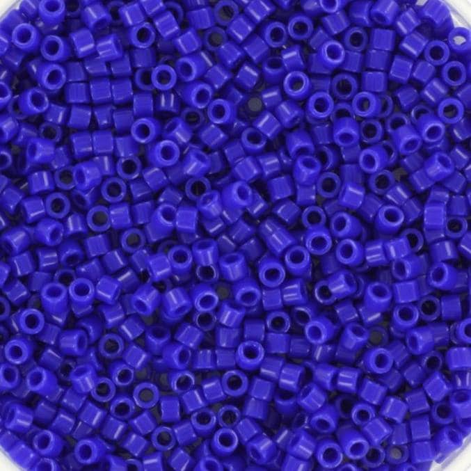 Miyuki Delica beads opaque cobalt blue, 5g 11/0 DB726, cylindrical beads, size, dark blue Miyuki, color DB0726, royal blue