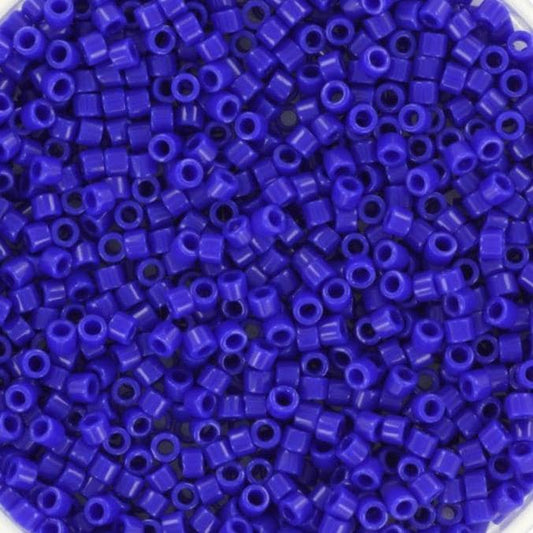 Miyuki Delica beads opaque cobalt blue, 5g 11/0 DB726, cylindrical beads, size, dark blue Miyuki, color DB0726, royal blue