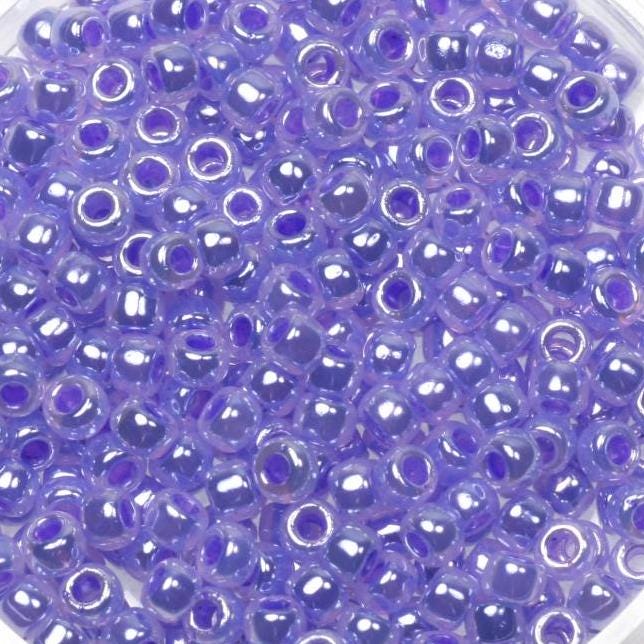 10g Miyuki seed beads 8/0, ceylon lilac 538, japanese beads high quality, purple beads, size 8 3mm, shiny rocailles, luster beads