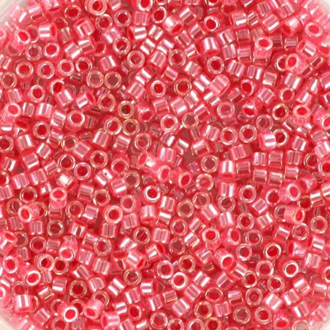 Miyuki Delica beads ceylon carnation pink, size 11/0 color DB 236, Japanese beads, cylindrical beads, Miyuki pink luster, Miyuki DB236